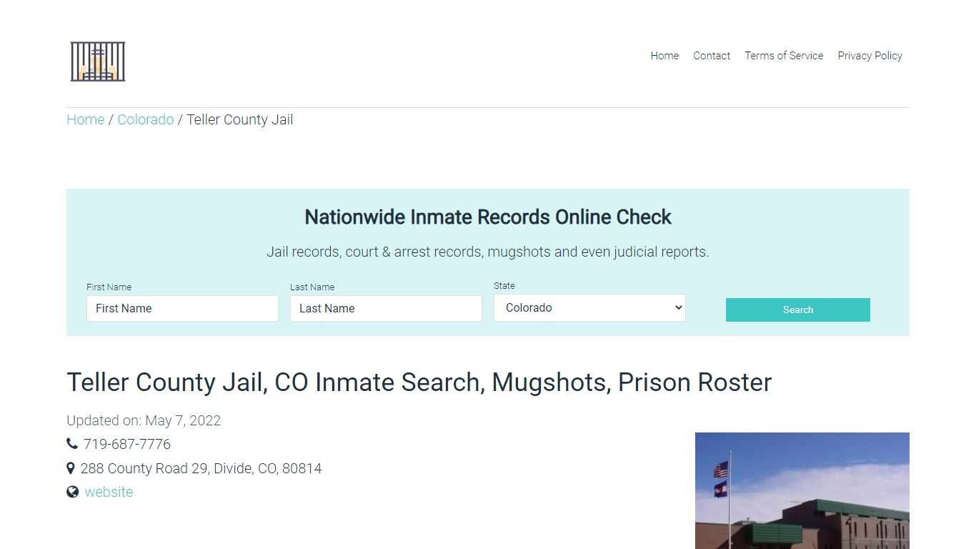 Teller County Jail, CO Inmate Search, Mugshots, Prison ...